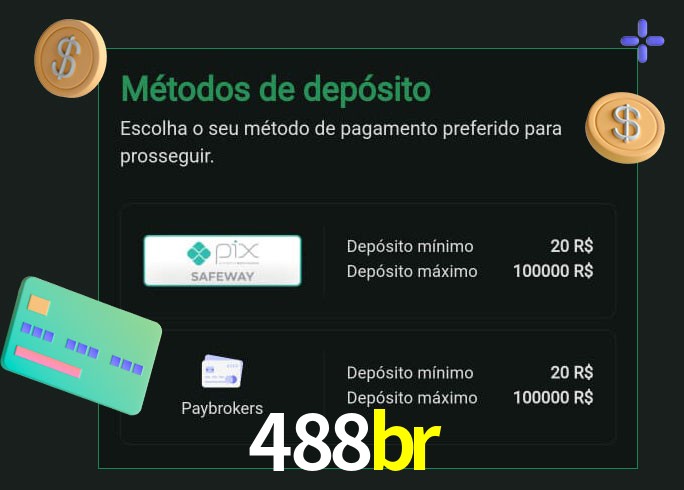 O cassino 488br oferece uma grande variedade de métodos de pagamento
